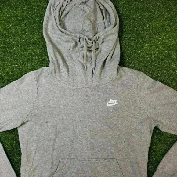 Nike Sportswear Womens Modern Tech Hoodie Size M Medium Gray Sweatshirt 4515 - Picture 3 of 7